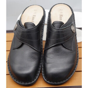 Finn Comfort Leather Slip On Mule Clog Sandal Shoe Adj Strap Size 39 FD 8.5